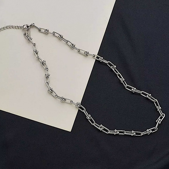 Sterling Silver U Link Necklace Bracelet Earrings Ring Matching Set - Picture 3 of 15